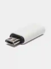 Белый адаптер переходник гнездо Type-C на штекер micro usb
