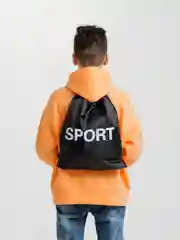 Черный мешок для обуви с принтом "Sport"