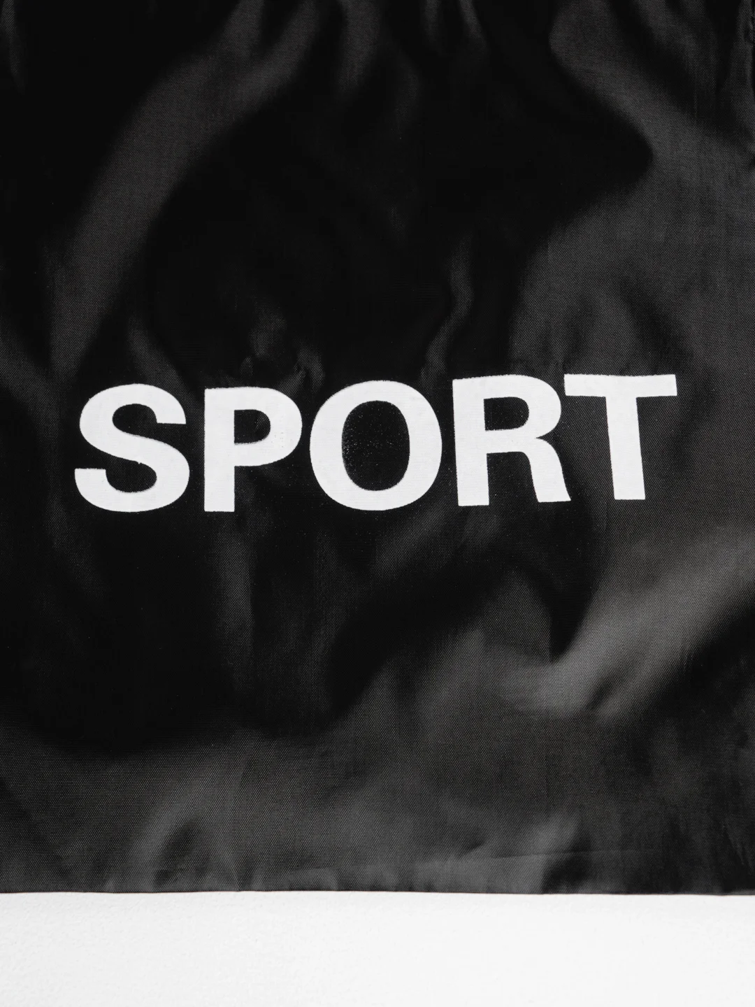 Черный мешок для обуви с принтом "Sport"