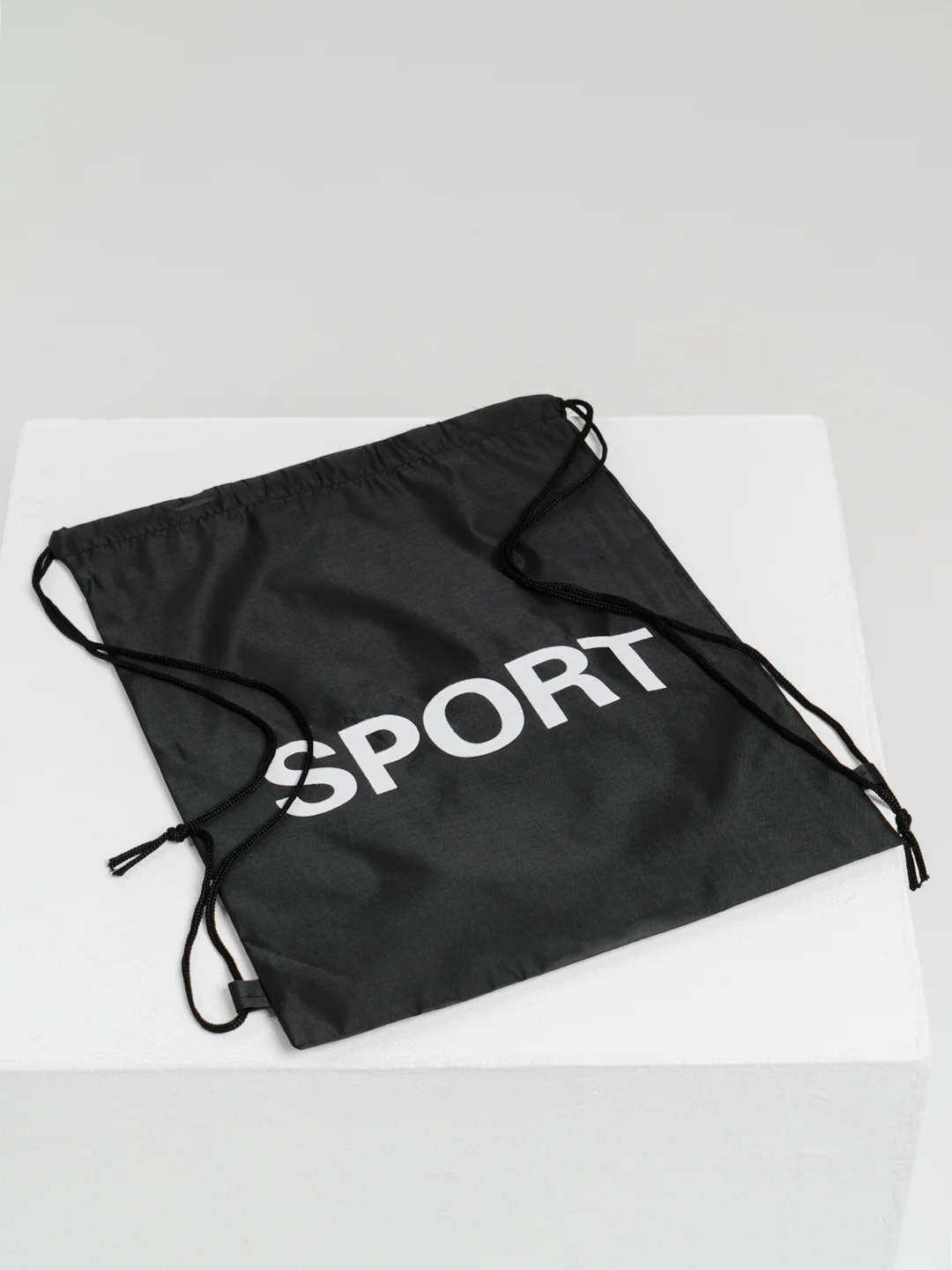 Черный мешок для обуви с принтом "Sport"