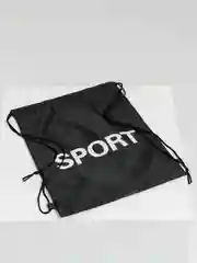 Черный мешок для обуви с принтом "Sport"