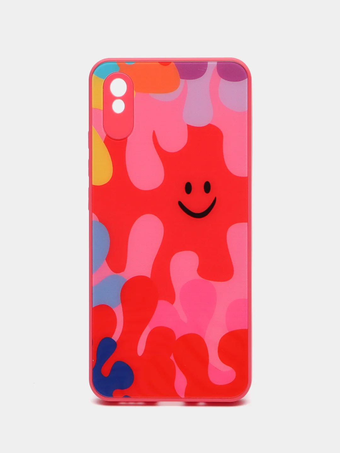 Тёмно-розовый чехол Xiaomi Redmi 9A, Сяоми Редми 9А, пластиковый под стекло