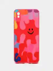 Тёмно-розовый чехол Xiaomi Redmi 9A, Сяоми Редми 9А, пластиковый под стекло