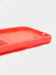 Коралловый чехол для Samsung Galaxy S21 FE / Самсунг Галакси С21 ФЕ силиконовый, с карманом для карты