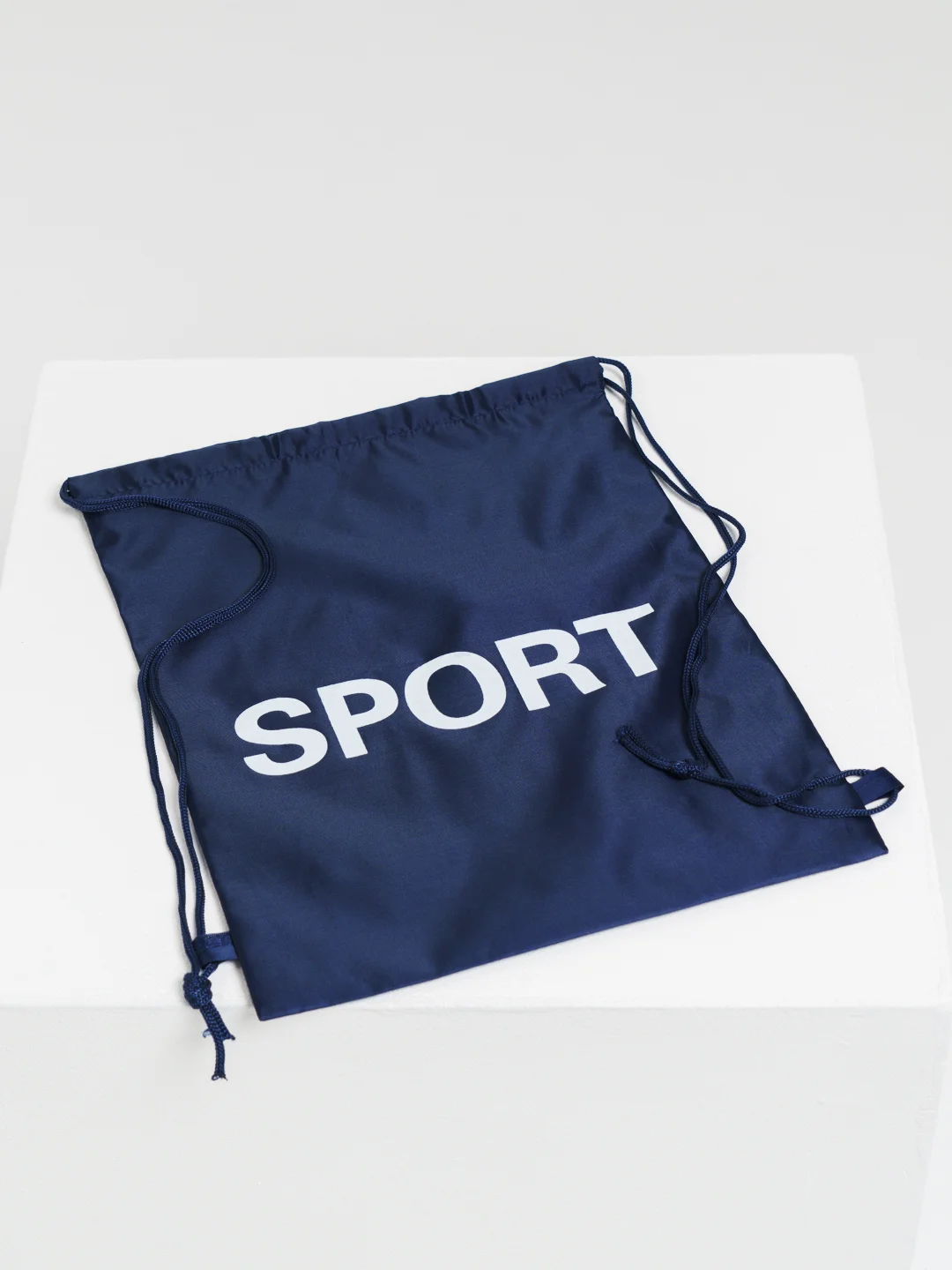 Темно-синий мешок для обуви с принтом "Sport"