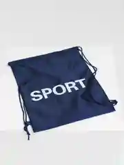 Темно-синий мешок для обуви с принтом "Sport"