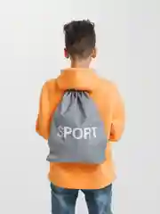 Серый мешок для обуви с принтом "Sport"
