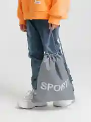 Серый мешок для обуви с принтом "Sport"