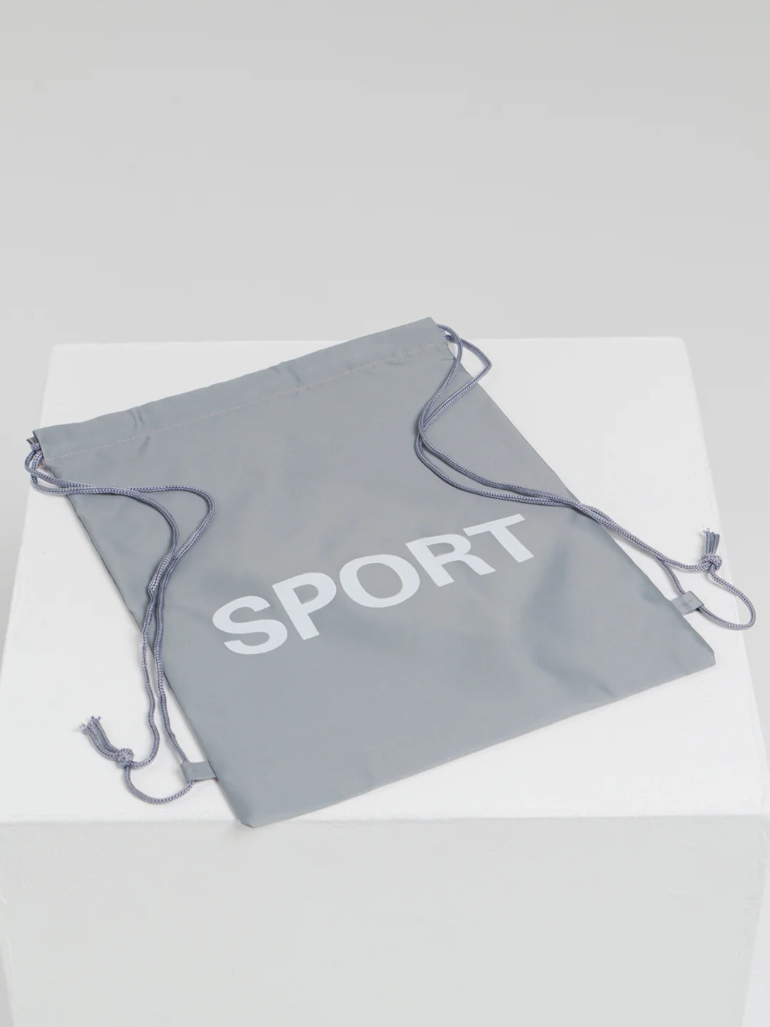 Серый мешок для обуви с принтом "Sport"