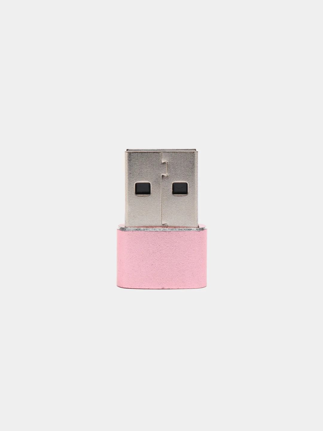 Розовый адаптер переходник Type-А на USB Type-С для зарядки