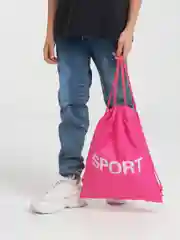 Тёмно-розовый мешок для обуви с принтом "Sport"