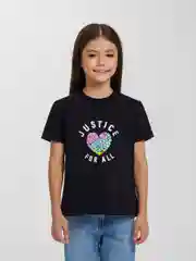 Черный футболка для девочки, возраст 7-10 лет (рост 122-140 см)