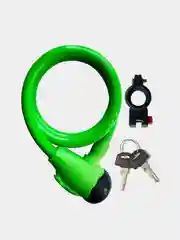 Салатовый замок велосипедный Indigo GOLDEN KEY с креплением