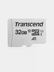Карта памяти с адаптером Transcend microSD 300S Class 10 (U1 / A1), память 100MB/s