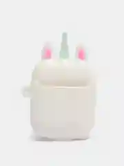 Белый чехол для беспроводных наушников Apple AirPods 1 / 2, силиконовый