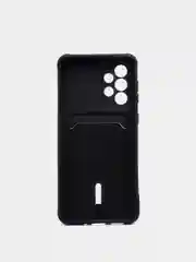 Черный чехол Samsung Galaxy A33, Самсунг Галакси А33 5G силиконовый, с карманом для карты
