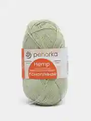 Приглушённый хаки пряжа Пехорка Конопляная 70% Хлопок 30% Конопля 50г 280м