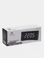 Часы с будильником Harper HCLK-1007, радио и с LED дисплеем, черные