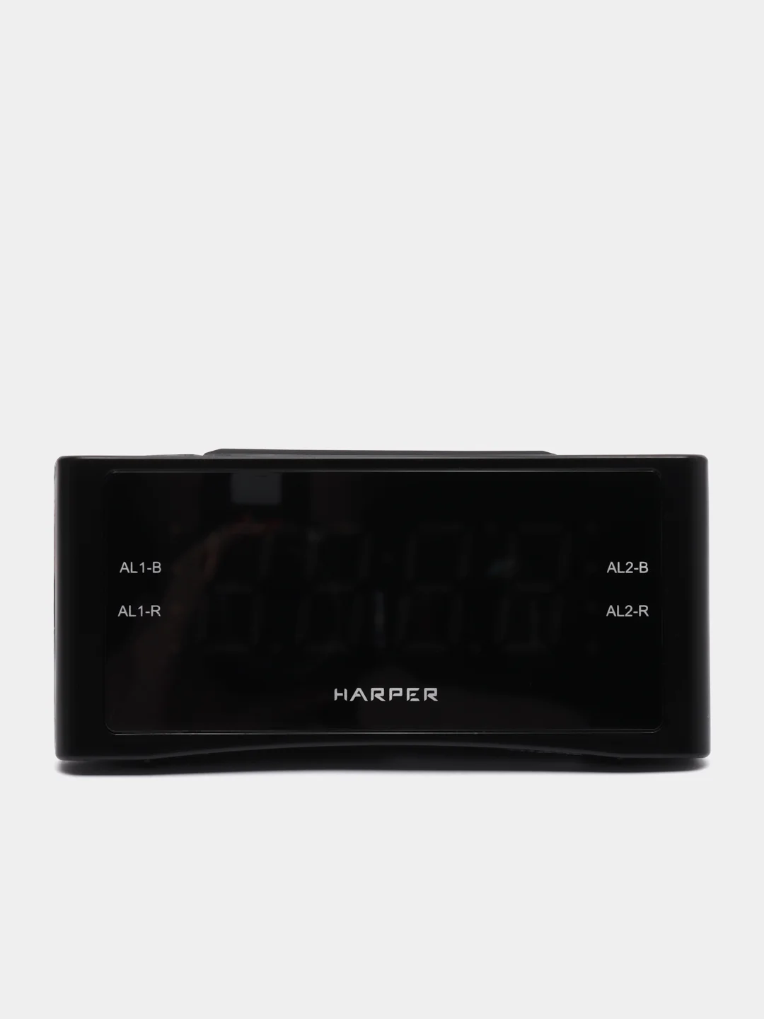 Часы с будильником Harper HCLK-1007, радио и с LED дисплеем, черные