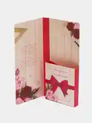 Розовый открытка на день учителя с местом под шоколадку