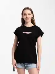 Черный футболка женская оверсайз