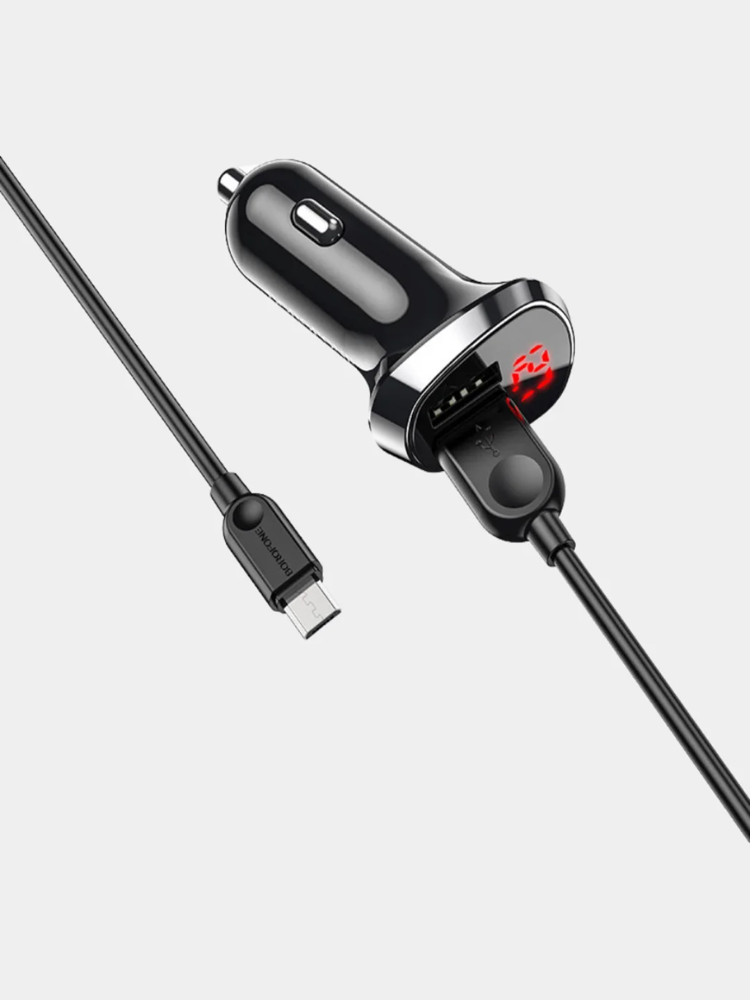 Автомобильное зарядное устройство Borofone BZ15, для micro-USB