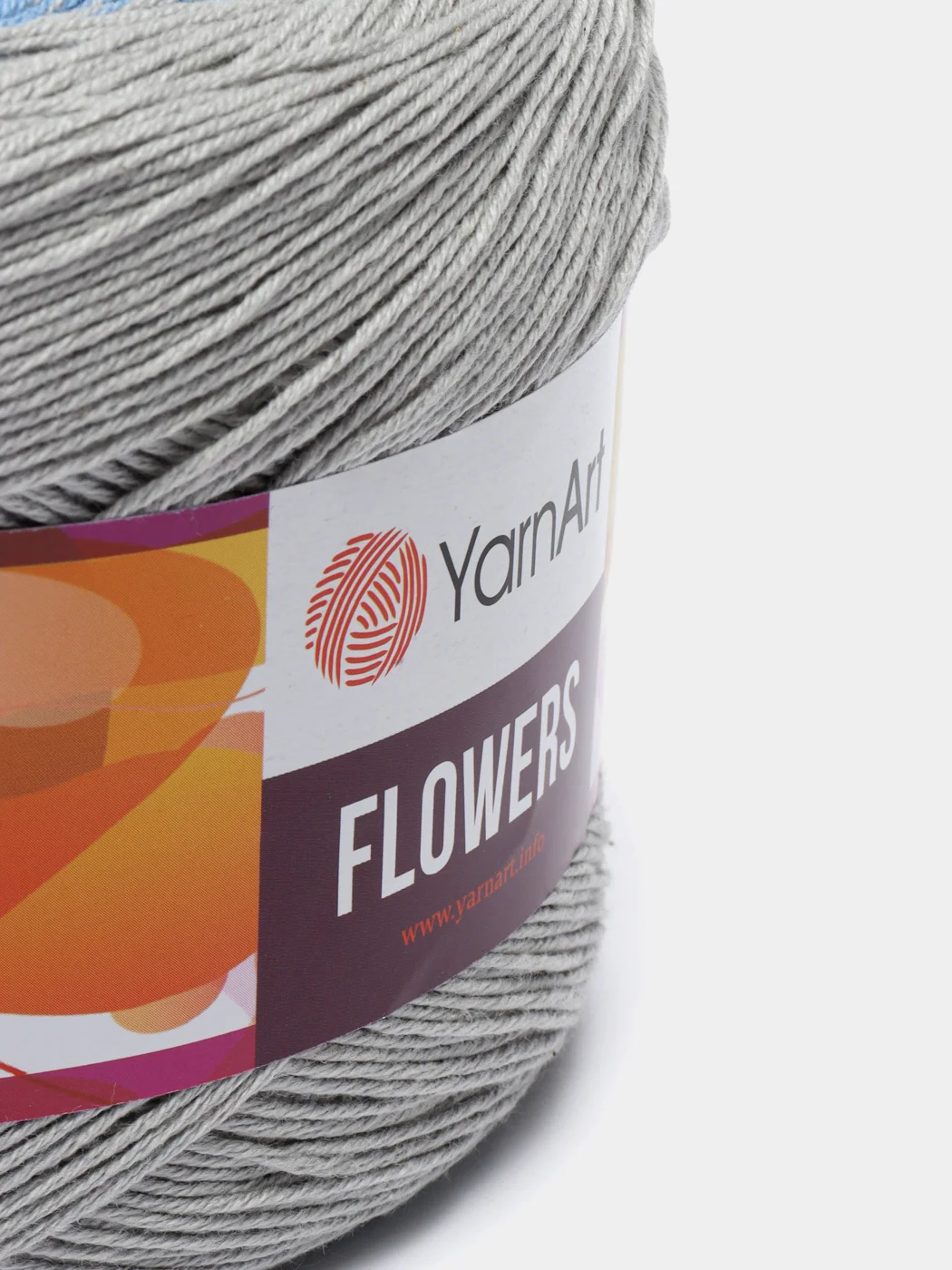 Светло-синий пряжа YarnArt Flowers 55% Хлопок 45% Полиакрил 250г 1000м, 1 моток