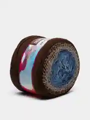 Шоколадный пряжа YarnArt Flowers 55% Хлопок 45% Полиакрил 250г 1000м, 1 моток