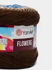 Шоколадный пряжа YarnArt Flowers 55% Хлопок 45% Полиакрил 250г 1000м, 1 моток