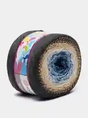 Угольный пряжа YarnArt Flowers 55% Хлопок 45% Полиакрил 250г 1000м, 1 моток