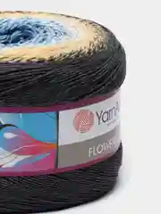 Угольный пряжа YarnArt Flowers 55% Хлопок 45% Полиакрил 250г 1000м, 1 моток