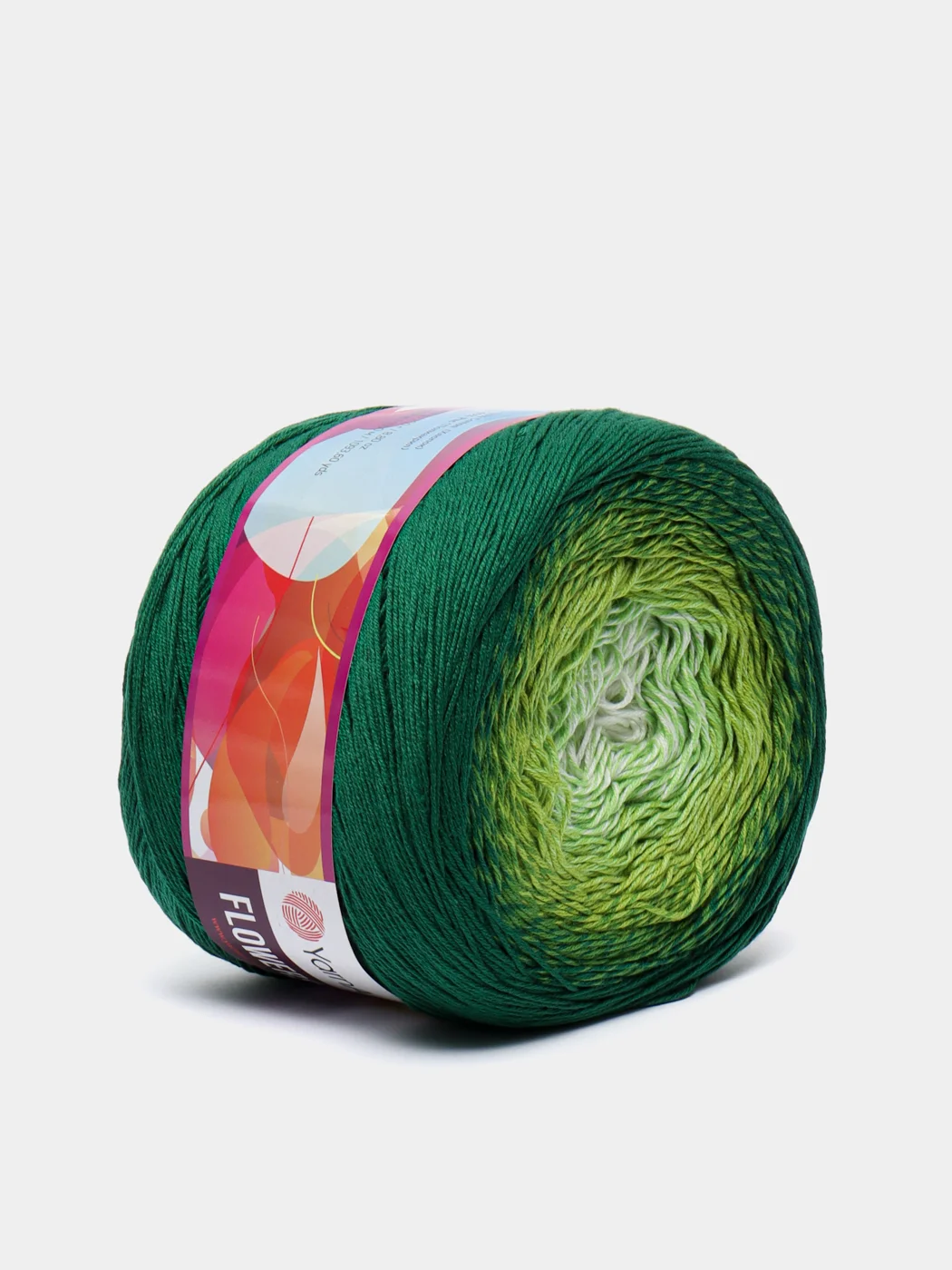 Лайм пряжа YarnArt Flowers 55% Хлопок 45% Полиакрил 250г 1000м, 1 моток