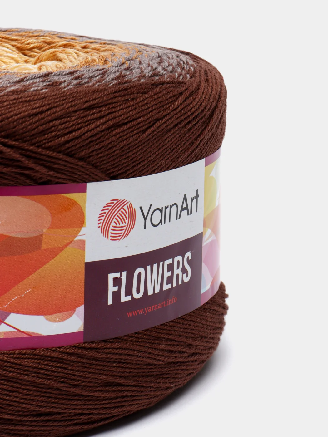 Терракотовый пряжа YarnArt Flowers 55% Хлопок 45% Полиакрил 250г 1000м, 1 моток