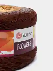 Терракотовый пряжа YarnArt Flowers 55% Хлопок 45% Полиакрил 250г 1000м, 1 моток