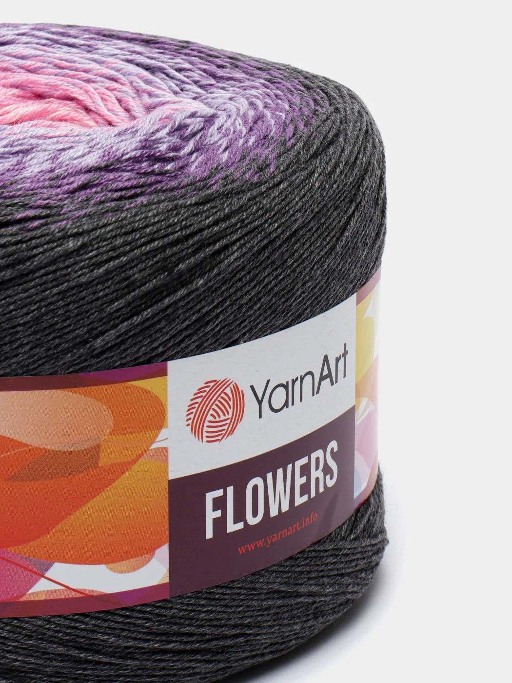 Тёмно-розовый пряжа YarnArt Flowers 55% Хлопок 45% Полиакрил 250г 1000м, 1 моток
