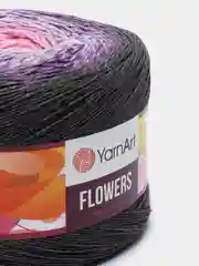 Тёмно-розовый пряжа YarnArt Flowers 55% Хлопок 45% Полиакрил 250г 1000м, 1 моток