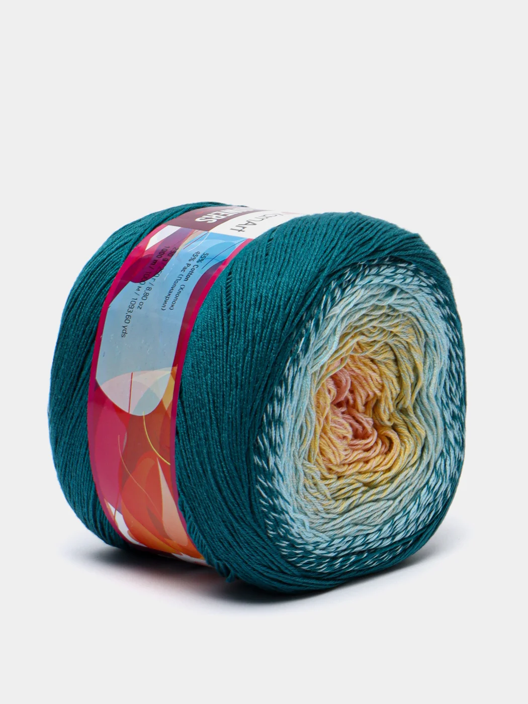 Морской пряжа YarnArt Flowers 55% Хлопок 45% Полиакрил 250г 1000м, 1 моток