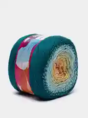 Морской пряжа YarnArt Flowers 55% Хлопок 45% Полиакрил 250г 1000м, 1 моток