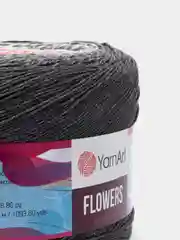 Серый металлик пряжа YarnArt Flowers 55% Хлопок 45% Полиакрил 250г 1000м, 1 моток