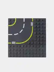 Серый строительная платформа Duplo, дорога для блочного конструктора