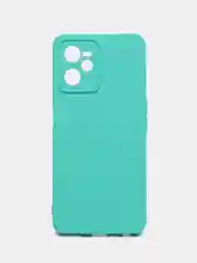 Зеленый чехол с бархатом внутри и защитой камеры для REALME C35