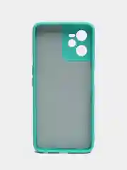 Зеленый чехол с бархатом внутри и защитой камеры для REALME C35