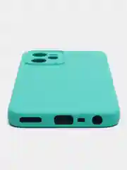 Зеленый чехол с бархатом внутри и защитой камеры для REALME C35