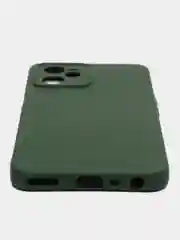 Зеленый чехол Realme C35, с бархатом внутри и защитой камеры