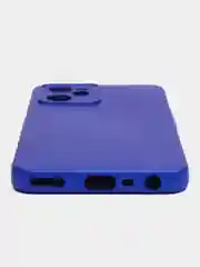 Синий чехол Realme C35, с бархатом внутри и защитой камеры
