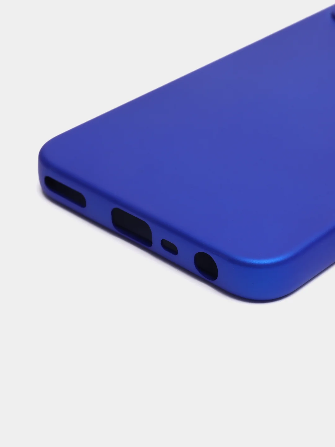 Синий чехол Realme C35, с бархатом внутри и защитой камеры
