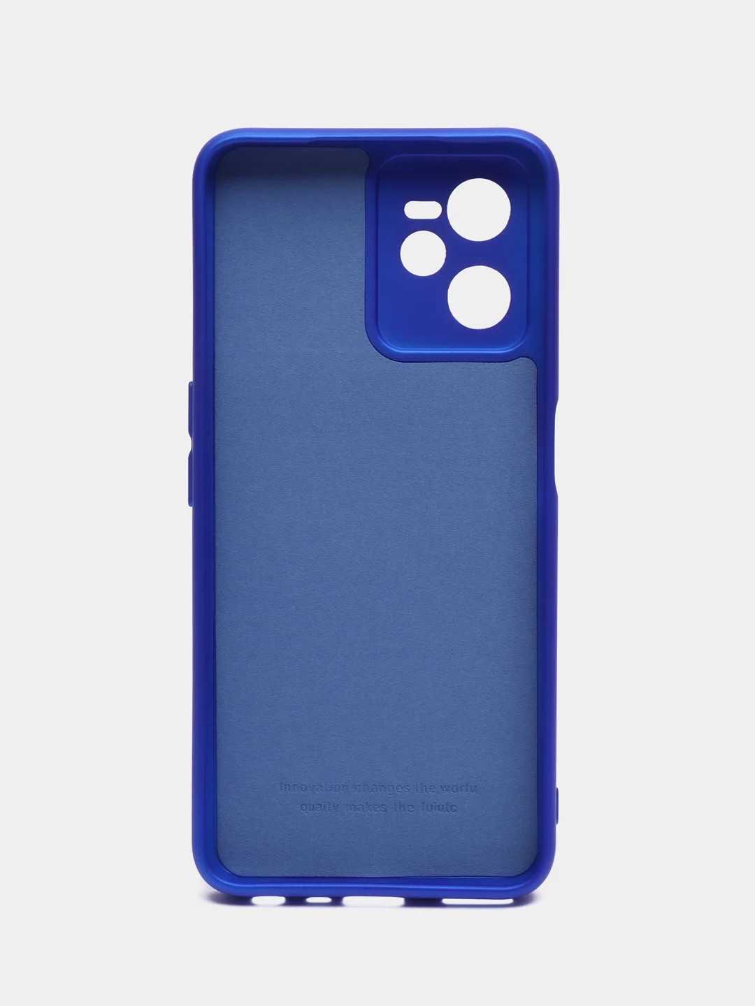 Синий чехол Realme C35, с бархатом внутри и защитой камеры