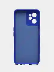 Синий чехол Realme C35, с бархатом внутри и защитой камеры