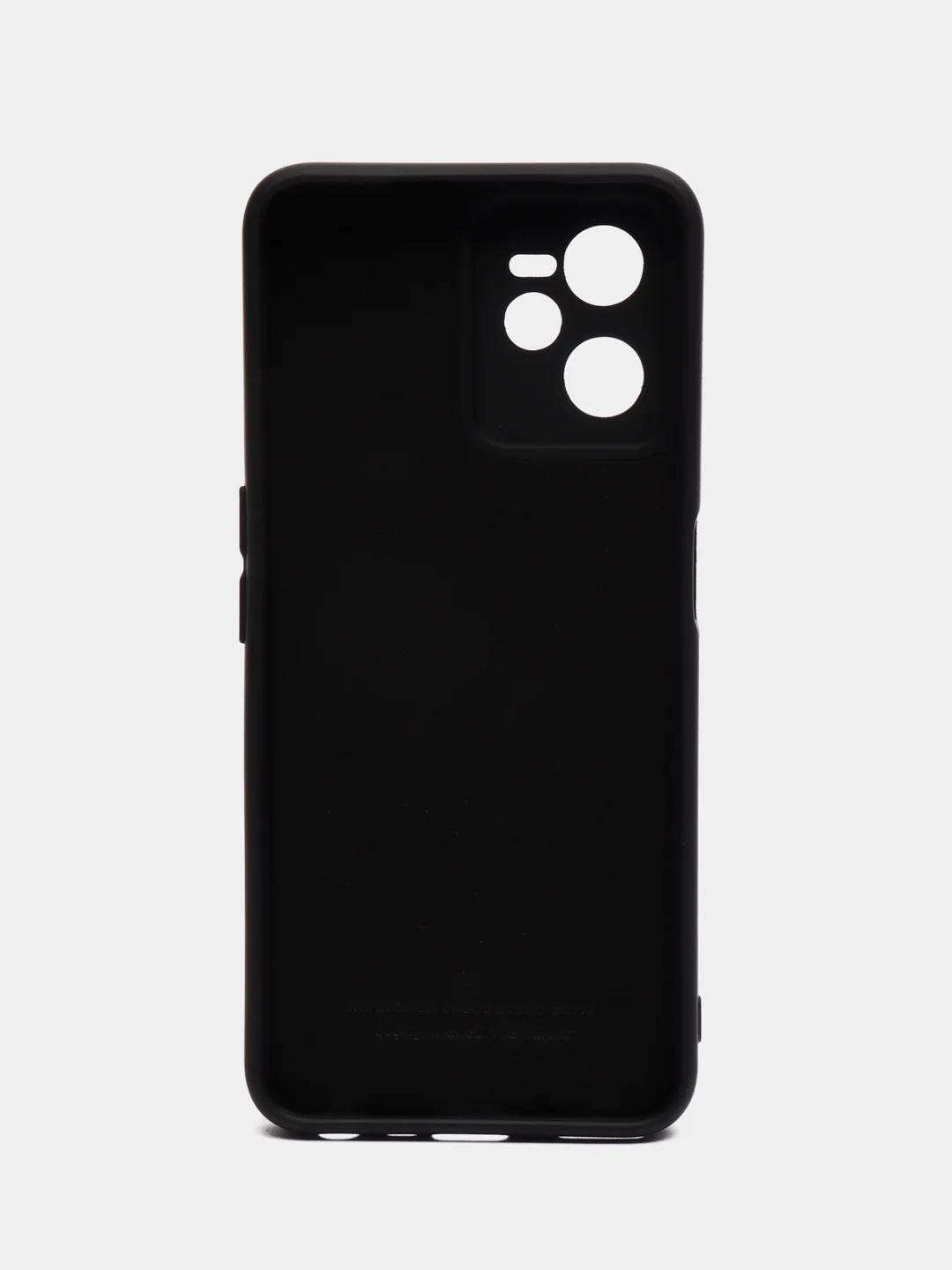 Черный чехол Realme C35, с бархатом внутри и защитой камеры