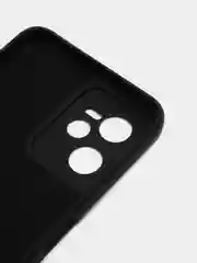 Черный чехол Realme C35, с бархатом внутри и защитой камеры